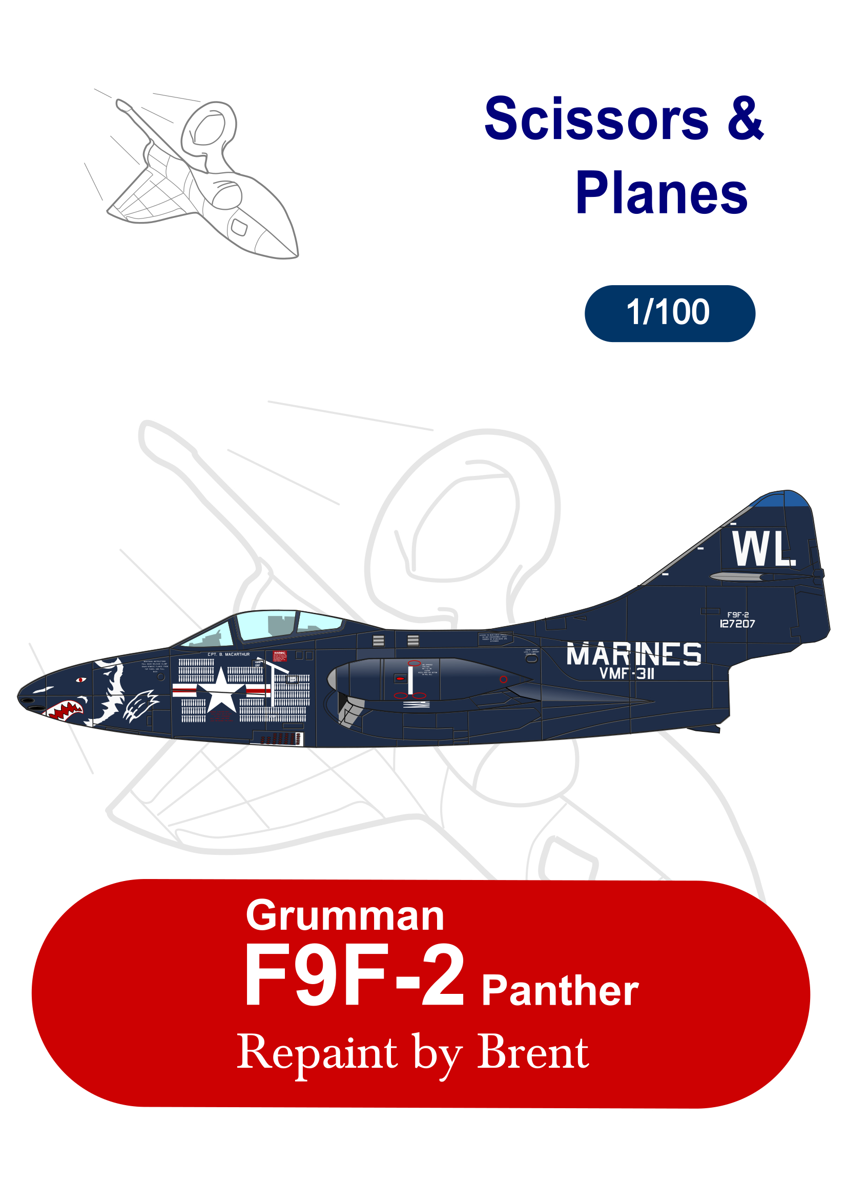 AlexS Scale Aircraft Modelling: Grumman F9F-2 Panther Model