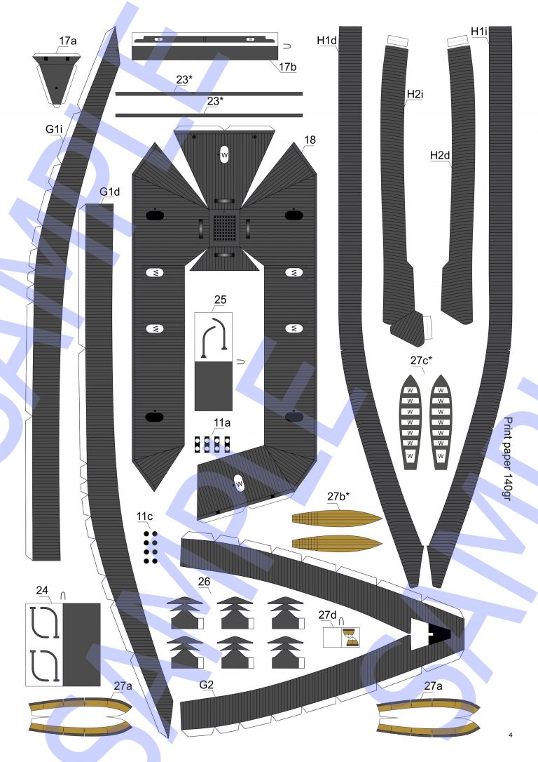 1/200 Confederate CSS Tennessee Ironclad Paper Model - EcardModels