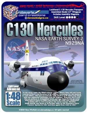 1/48 C-130 Hercules NASA Research Earth Survey 2 Paper Model