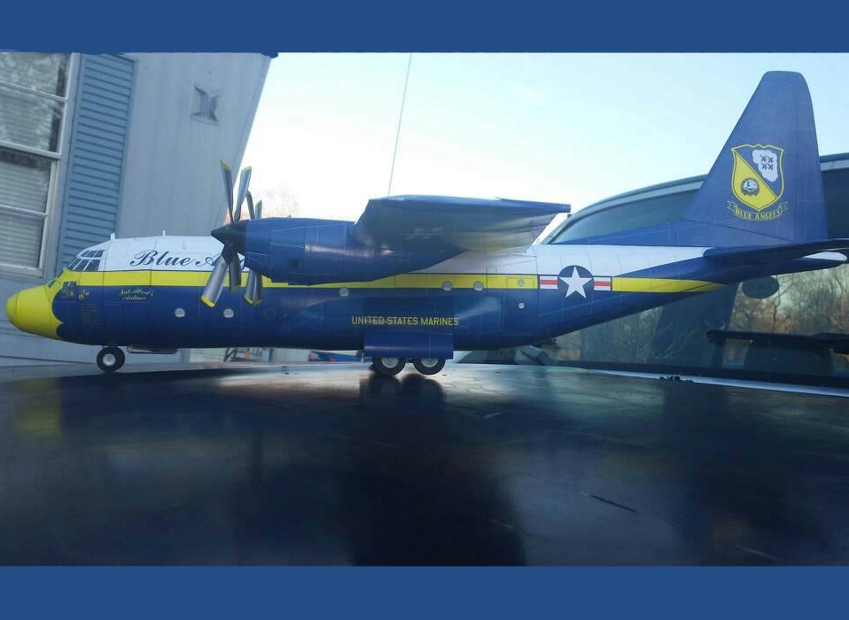 1/48 C-130 Hercules Support Blue Angels Fat Albert Paper Model