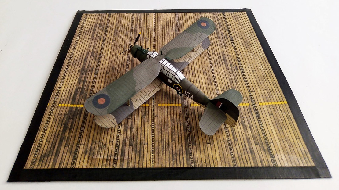 1/100 Fairey Albacore Mk.II, 5C X9053, 817 Squadron Paper Model -  EcardModels