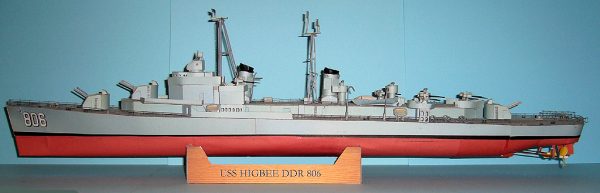 1/200 Gearing Class Destroyer USS Higbee DDR 806 Paper Model