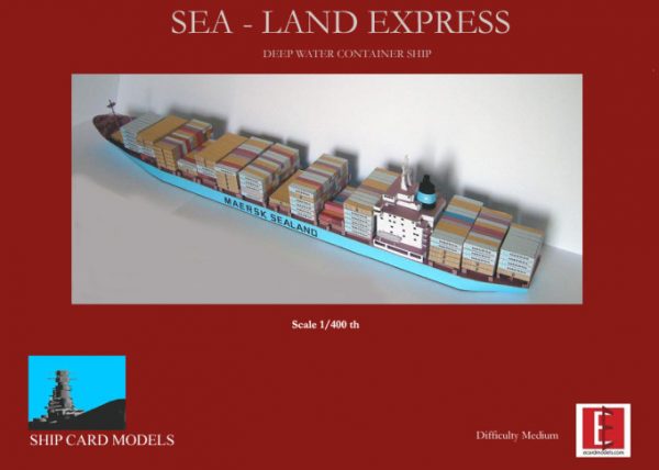 Maersk Sea-Land Express Deep Water Container Ship Paper Model