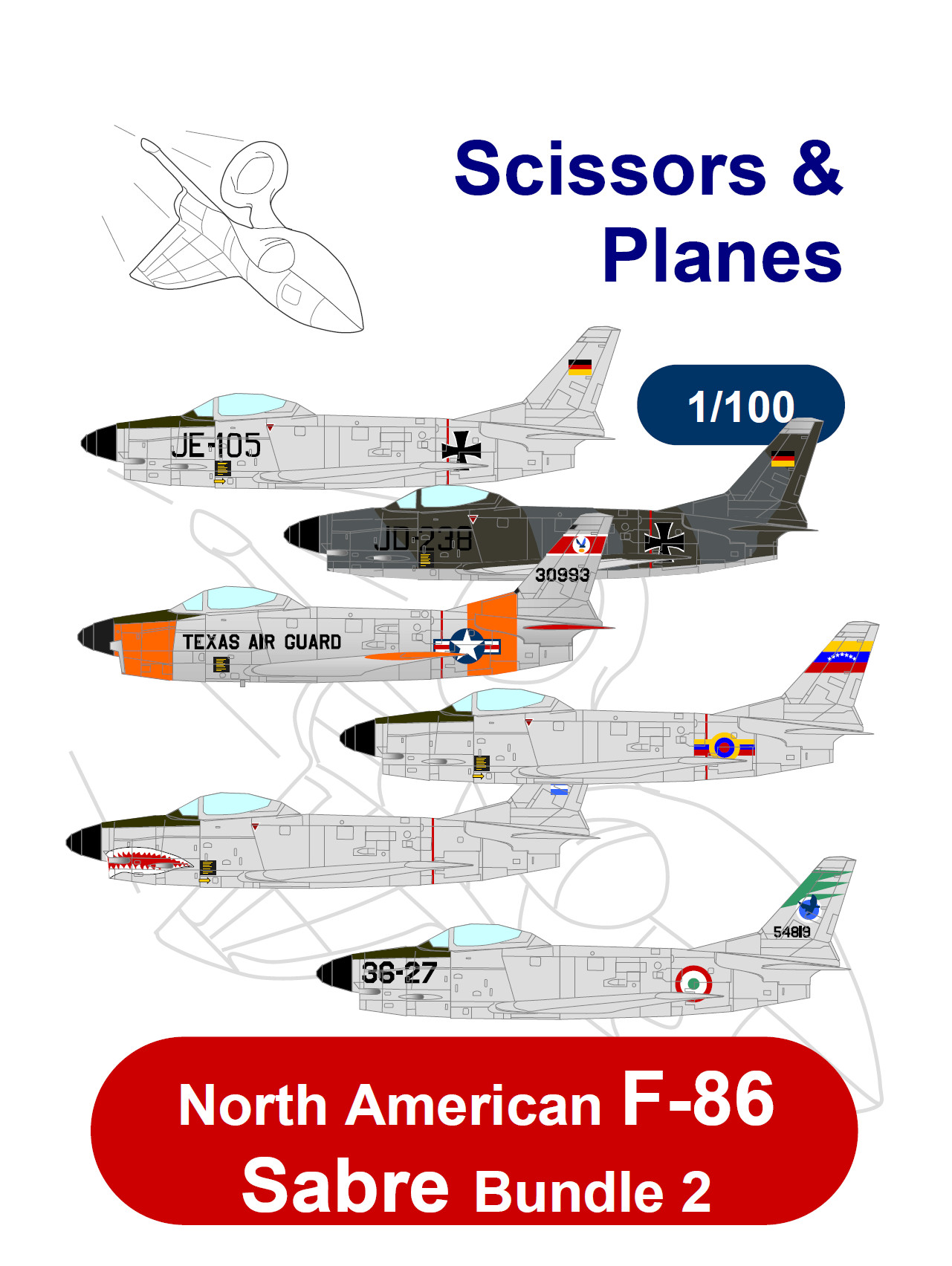 F-86L Sabre Dog Decal Hi-Decal 1/72 North American F-86D 