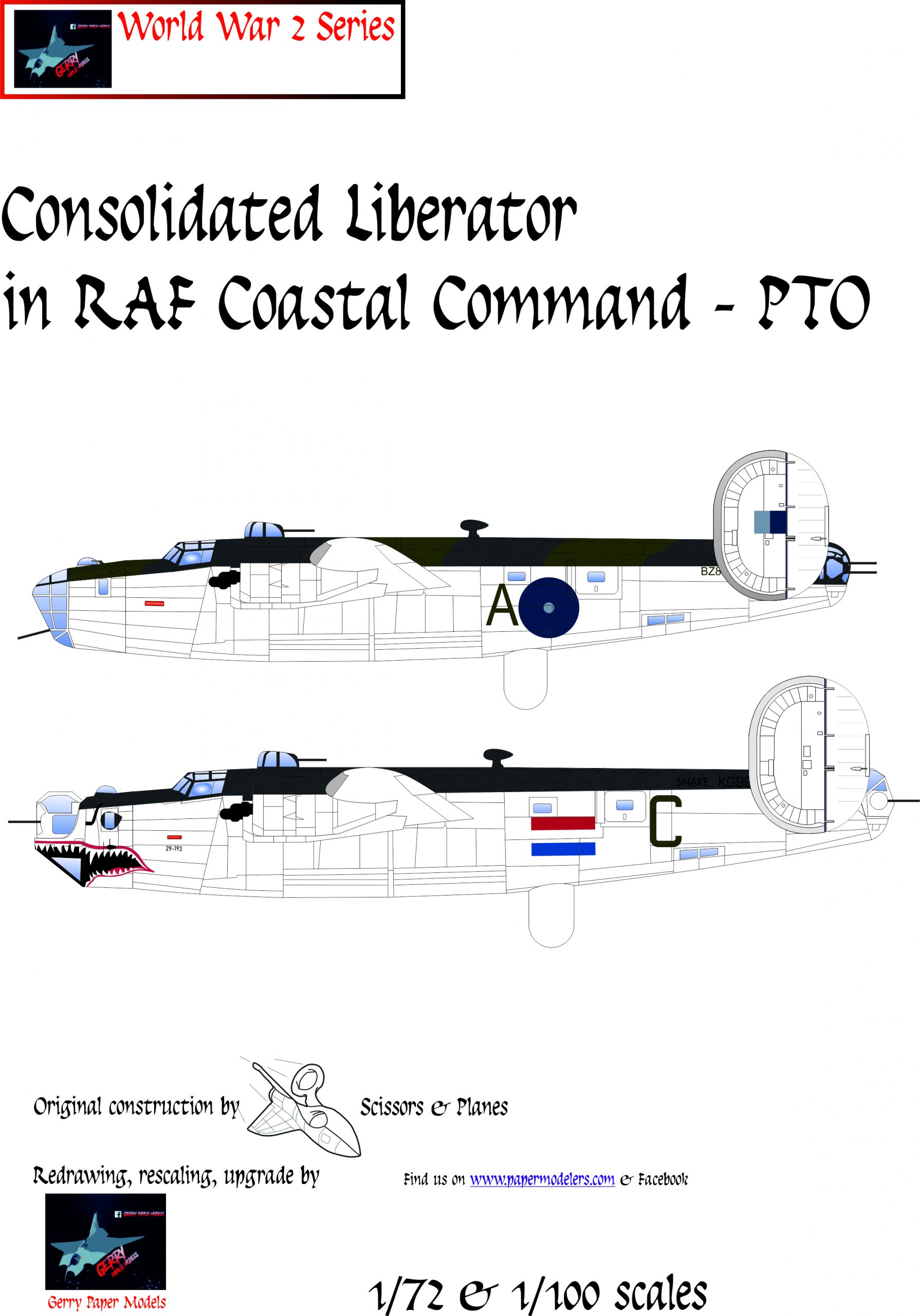 1/72 and 1/100 Consolidated B-24 Liberator in RAF Coastal Command