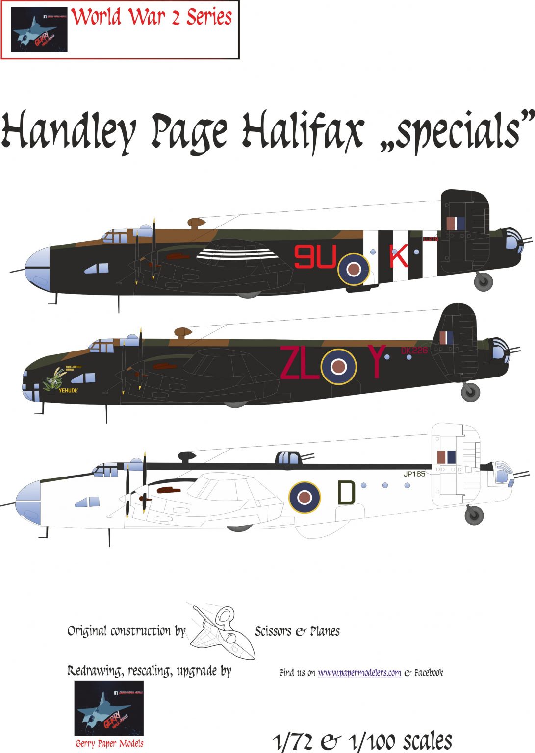 1/72 and 1/100 Handley Page Halifax special versions (3) Kit Bundle