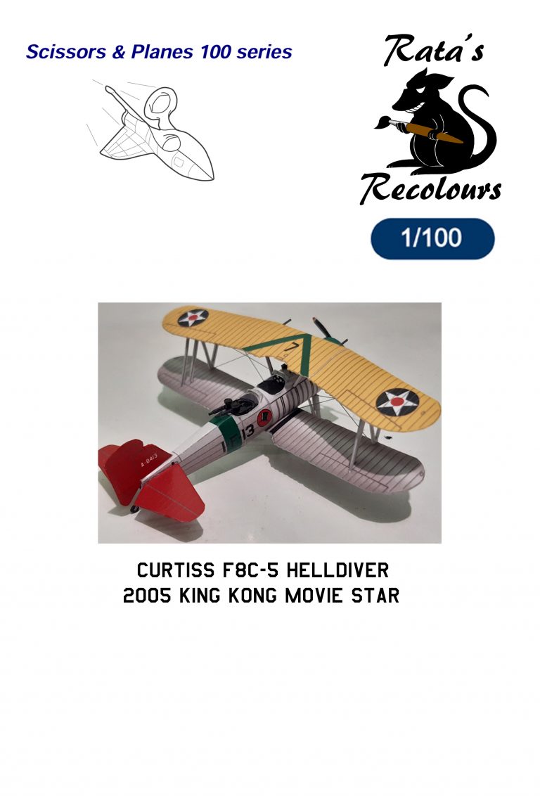 1/100 Curtiss SBC5 Helldiver 2005 King Kong Movie Paper Model