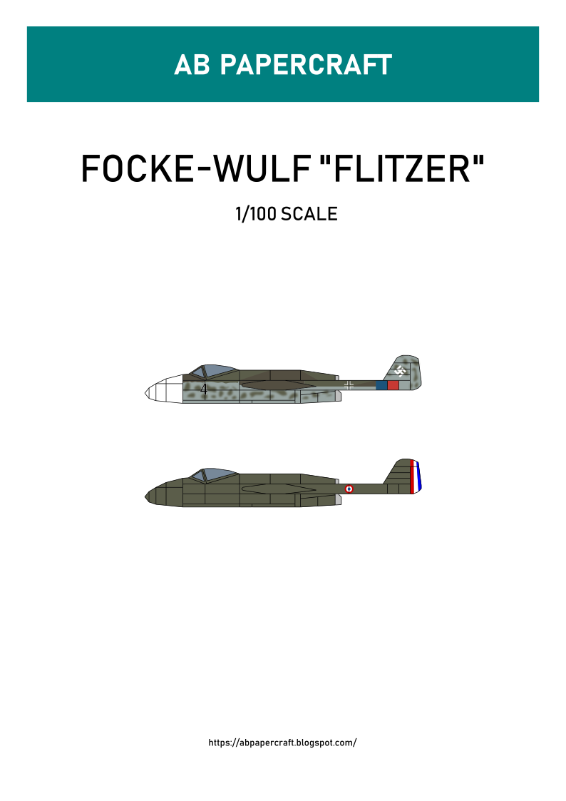 1/100 Focke-Wulf Flitzer Paper Model