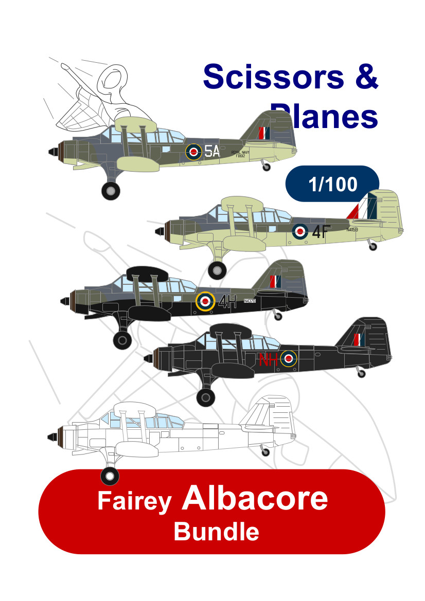 1/100 snp Fairey Albacore Bundle Paper model