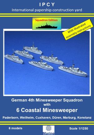 1/1250 German 4th Minesweeper Squadron Paper Model