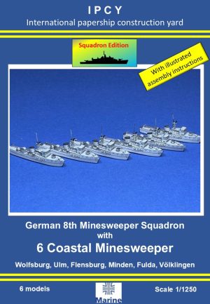 1/1250 German 8th Minesweeper Squadron Paper Model