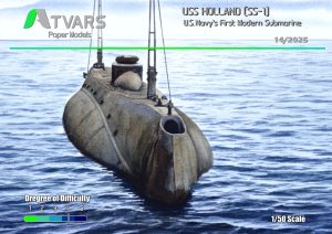 1/50 USS Holland SS1 US NAVY Submarine - Paper Model