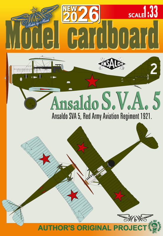 1/33 Ansaldo SVA5 Soviet Army Aviation Regiment Paper Model