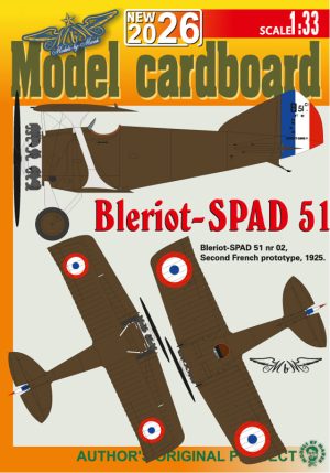 1/33 Bleriot-SPAD 51 - French Prototype Nr 02 - Paper Model