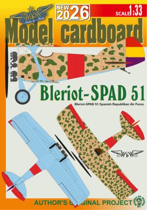 1/33 Bleriot-SPAD 51 - Spanish Republic Air Force - Paper Model