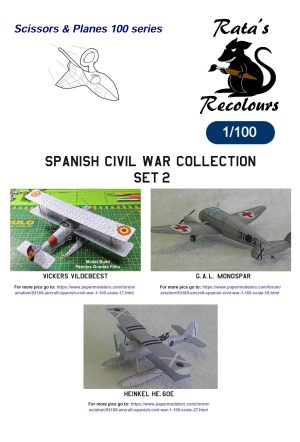1/100 Spanish Civil War Collection Set 2 Paper Model