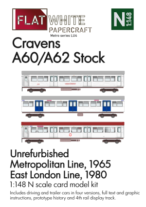 1:148 scale LU ‘A’ Stock train unrefurbished Paper Model