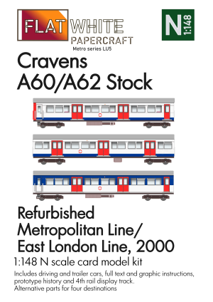 1:148 scale LU ‘A’ Stock train refurbished Paper Model