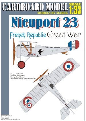 1/33 Nieuport 23 - Yvan Marcou Nr 2100 - Paper Models