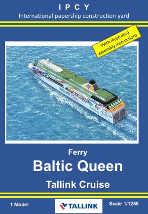 1/1250 Ferry BALTIC QUEEN (Tallink Cruise) Paper Model