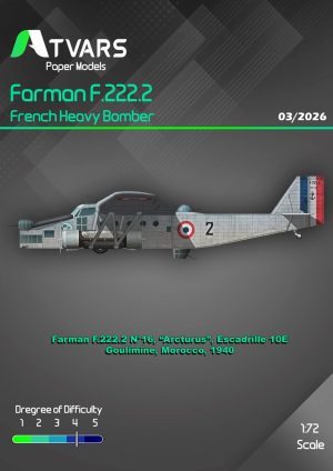 1/72 Farman F.222 "Arcturus" 10th Squadron of the Aeronautics Navale Paper Model