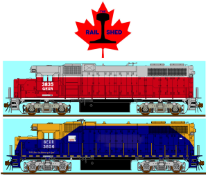 N Scale GEXR GP38 3835 and 3856