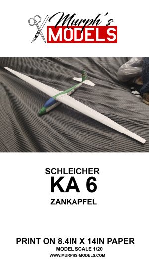 1/20 Schleicher Ka-6 Zankapfel Paper Model