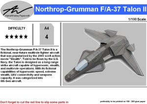 1/100 F/A-37 Talon II Paper Model