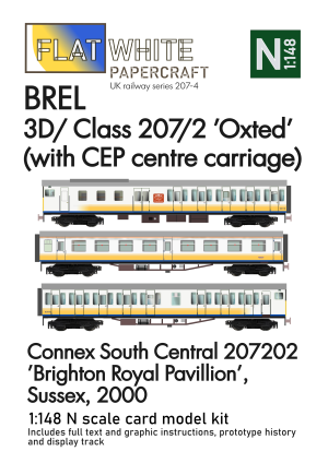 1:148 scale Class 207/2 (3D) 207202 'Brighton Royal Pavilion' Connex Paper Model