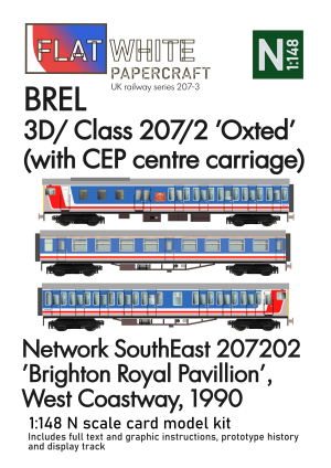 1:148 scale Class 207/2 (3D) 207202 'Brighton Royal Pavilion' NSE Paper Model