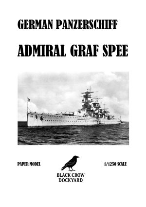 1/1250 Admiral Graf Spee, German Panzerschiff, Paper Model