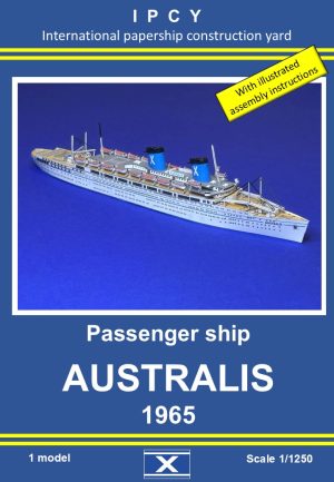 1/1250 Greek Passenger Ship AUSTRALIS (1965), Paper Model