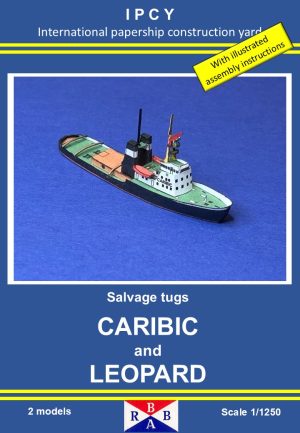 1/1250 Salvage tugs CARIBIC and LEOPARD, Paper Model