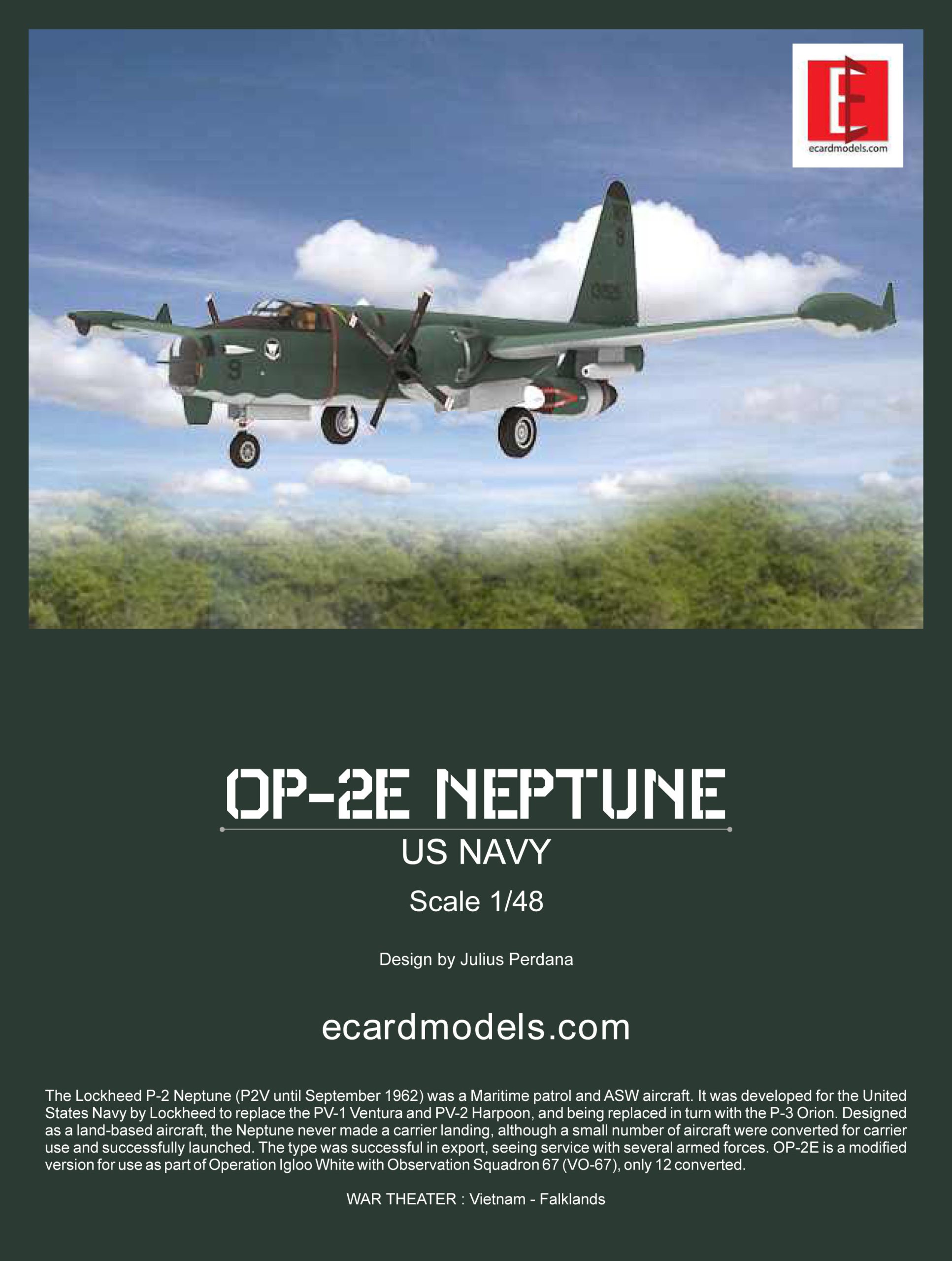 1/48 OP-2E Neptune US Navy Paper Model