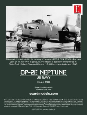 1/48 Lockheed OP-2E Neptune - MR-2 BU - Paper Model
