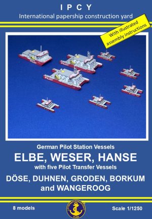 1/1250 Eight German Pilot Vessels (SWATH technology), Paper model