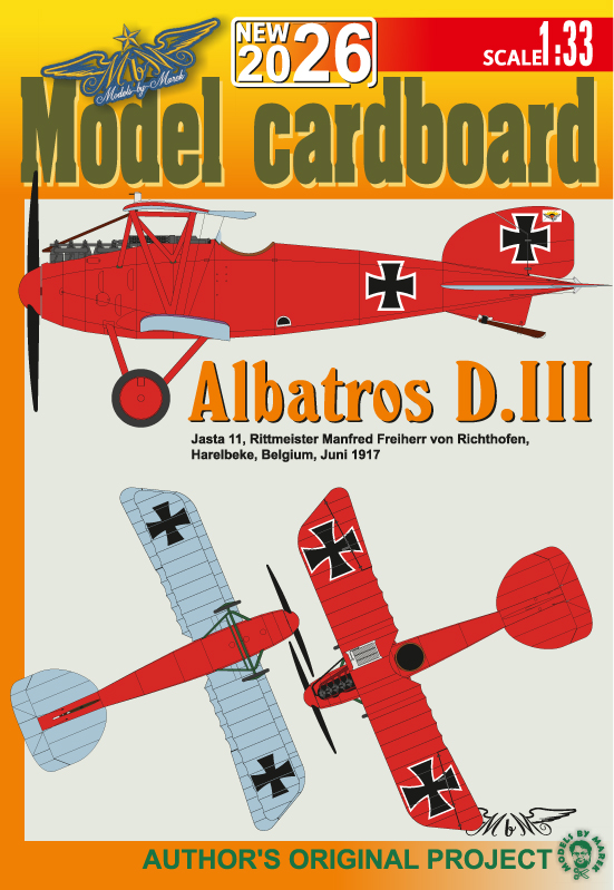 1/33 Albatros D-III - Jasta 11 Richthofen - Paper Model
