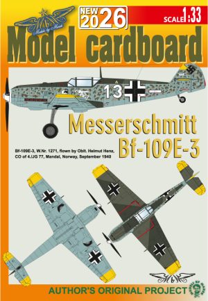 1/33 Messerschmitt Bf-109E-3 - WNr 1271 White 13 - Paper Model