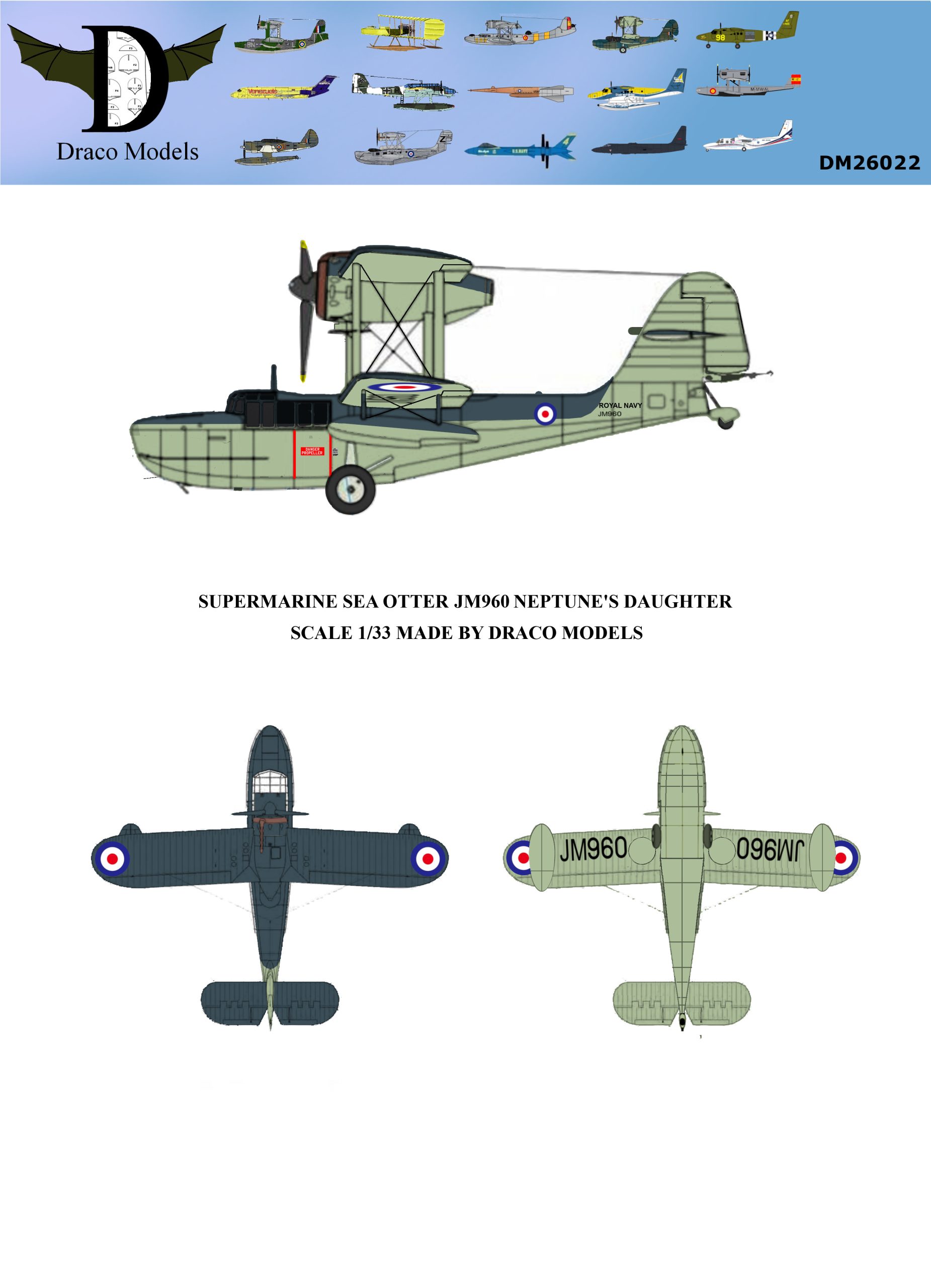 1/33 Sea Otter Neptune’s Daughter Paper Model