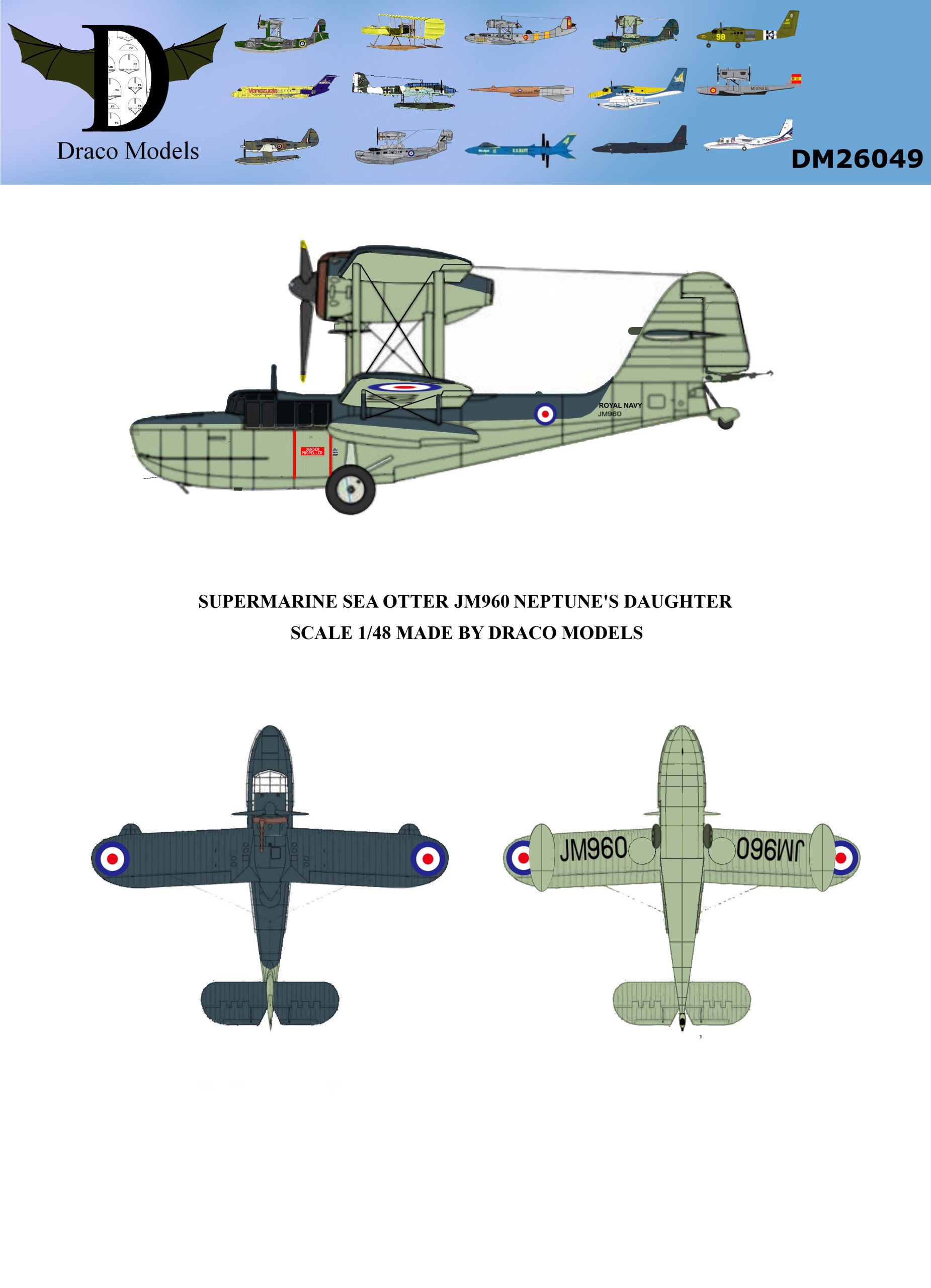 1/48 Sea Otter Neptune’s Daughter Paper Model