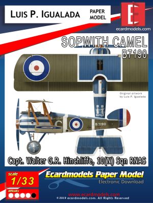 1/33 Sopwith Camel Walter G.R. Hinchliffe Paper Model